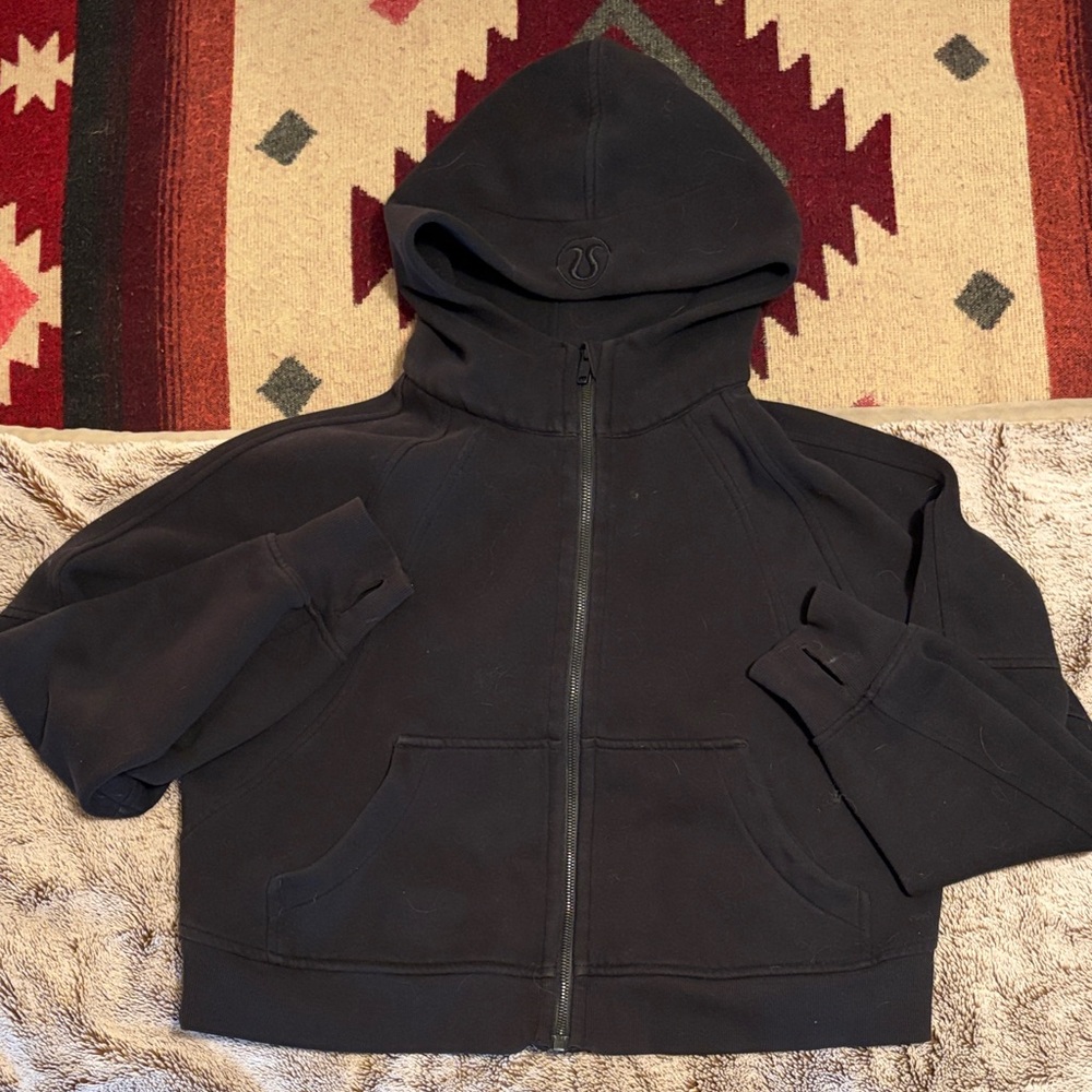 lululemon athletica Black Full-Zip Hooded Sweatshirt